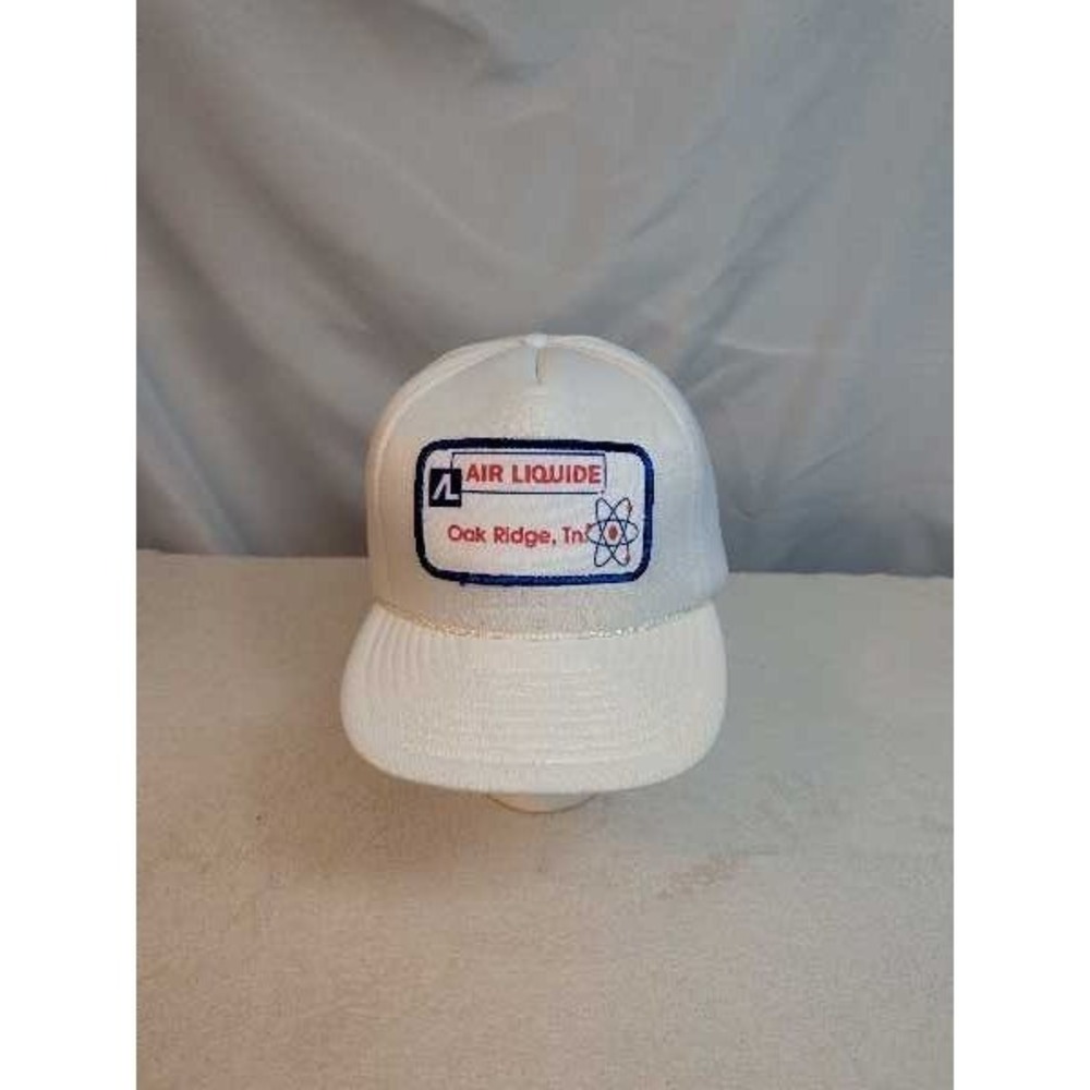 Air Liquide Oak Ridge TN Logo Trucker Hat Snapback White Cotton Blend